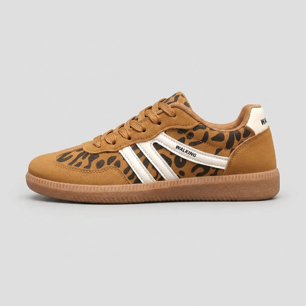 Lace-Up Sneakers with Contrasting Stripes and Textured Sole