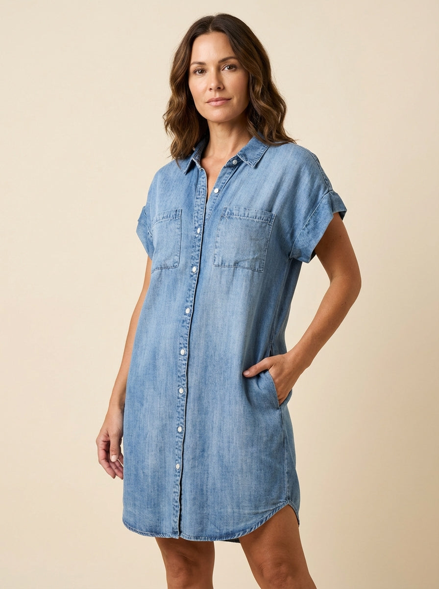 Riviera Retreat Shirt Dress