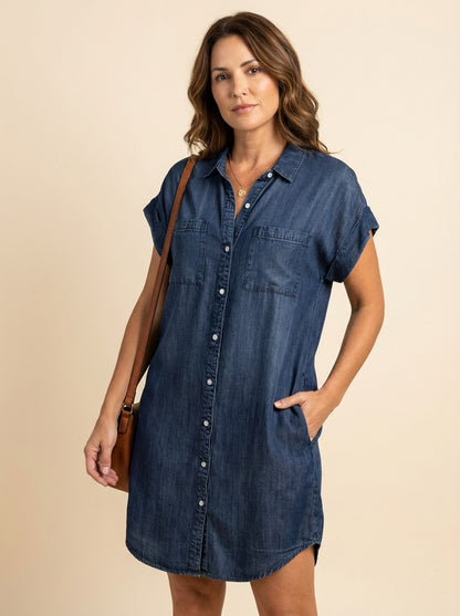 Riviera Retreat Shirt Dress