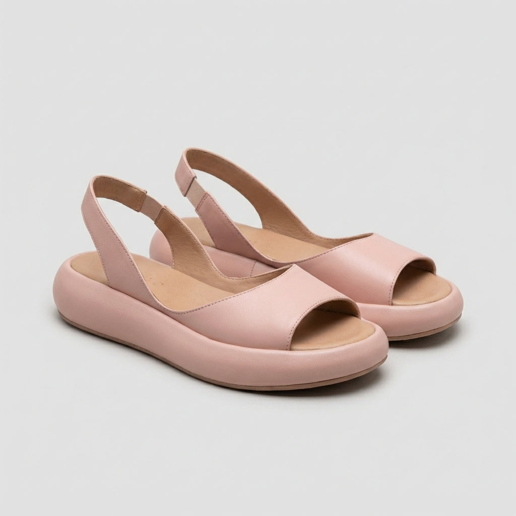 Peep-Toe Slingback Orthopedic Sandals with Cushioned Sole Support