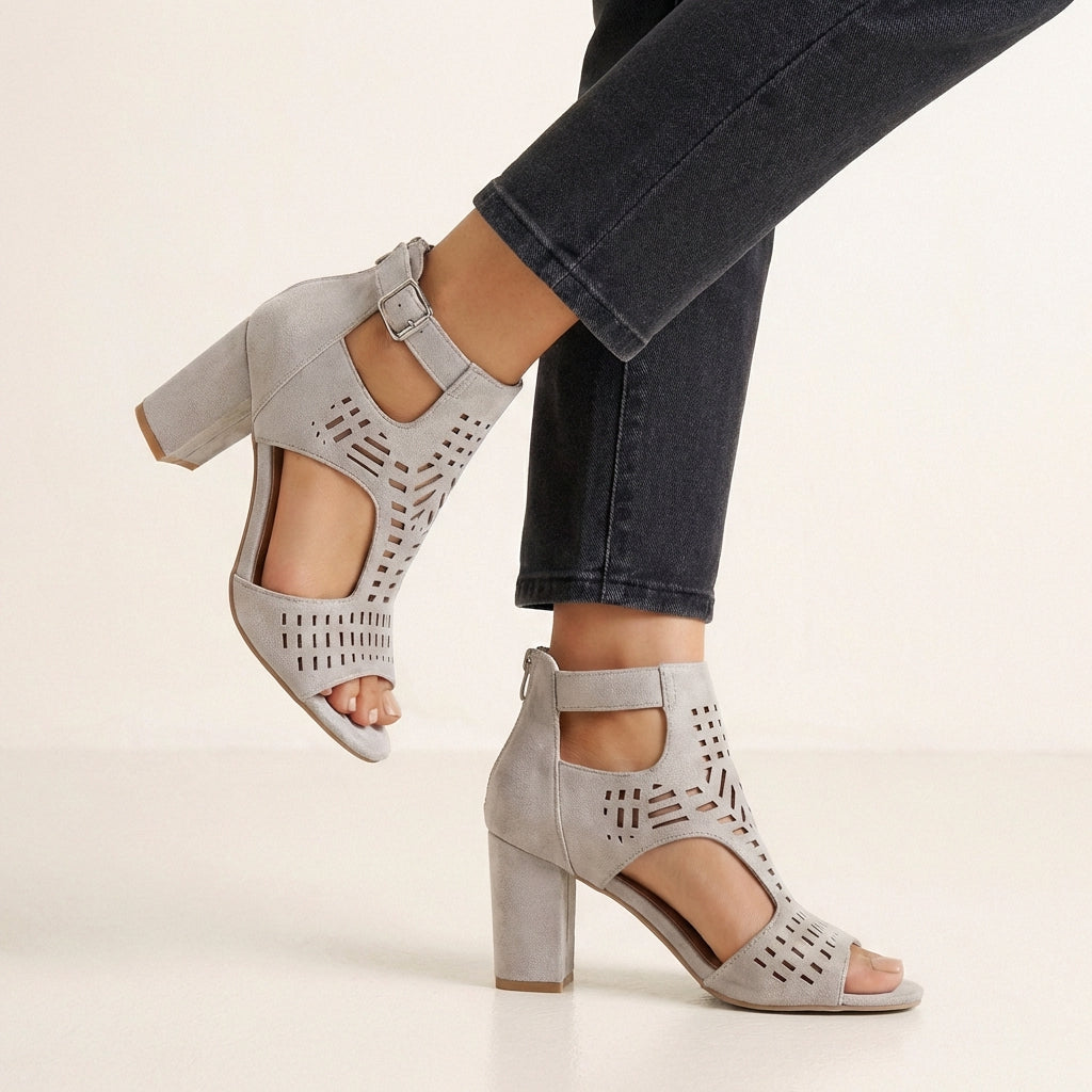 Breezy Cut-Out Block Heel Sandal