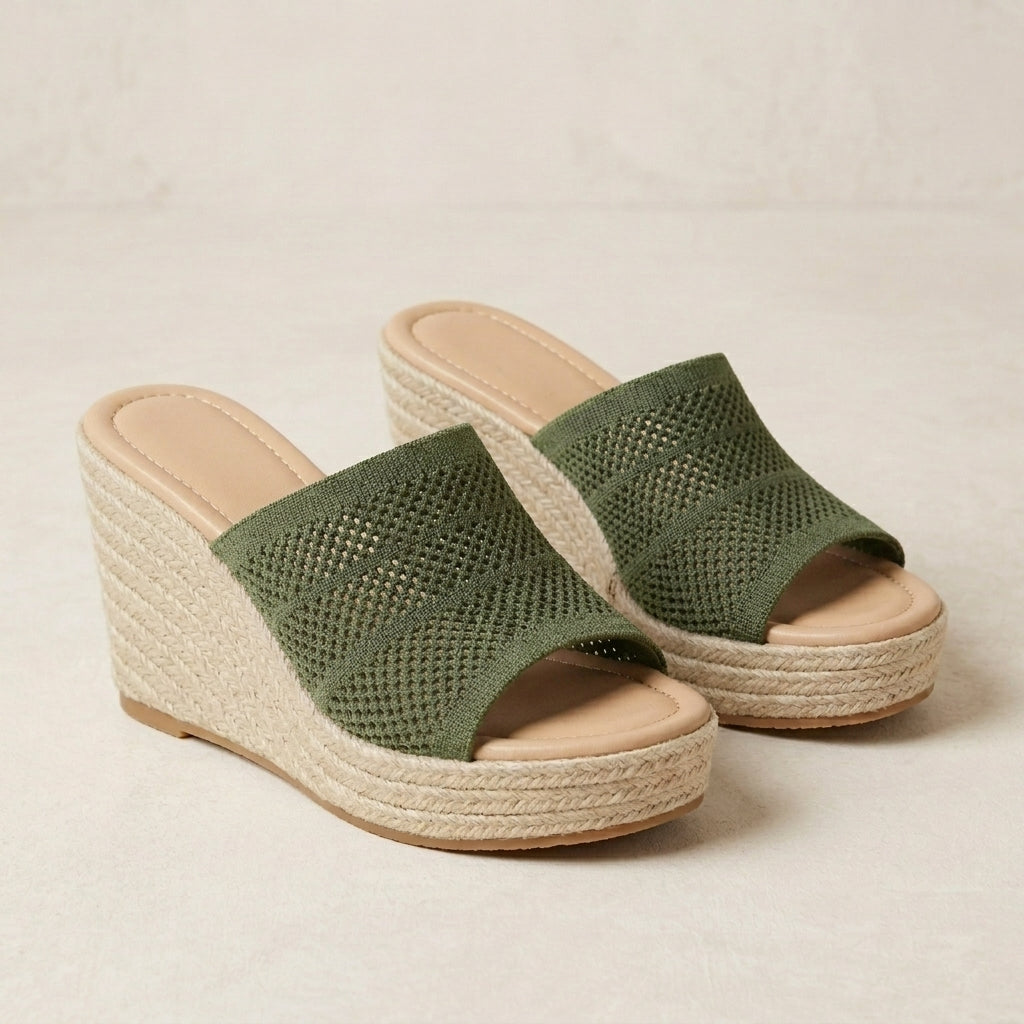 Braided Platform Wedge Slides for Effortless Summer Style