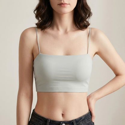 Seamless Padded Cami Bralette with Square Neckline