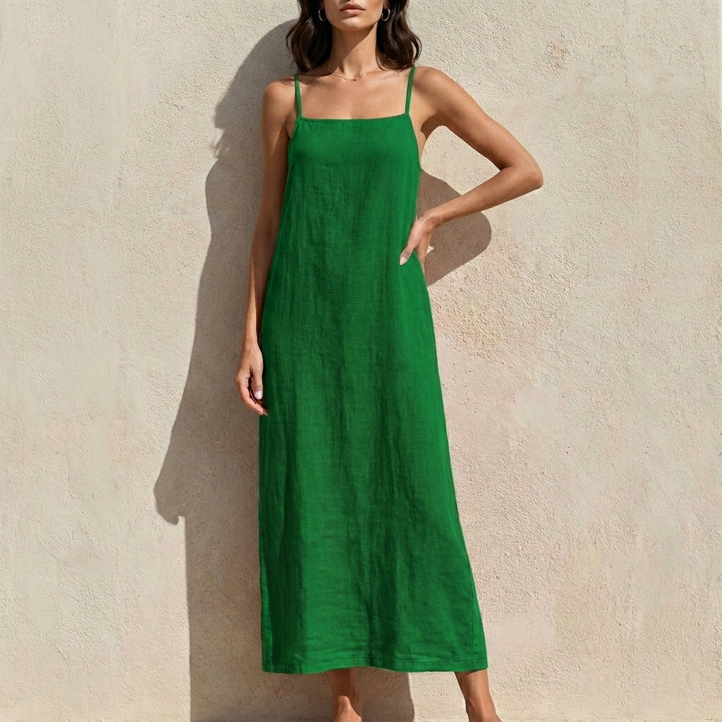 Minimalist Sleeveless Maxi Dress with Effortless Flow