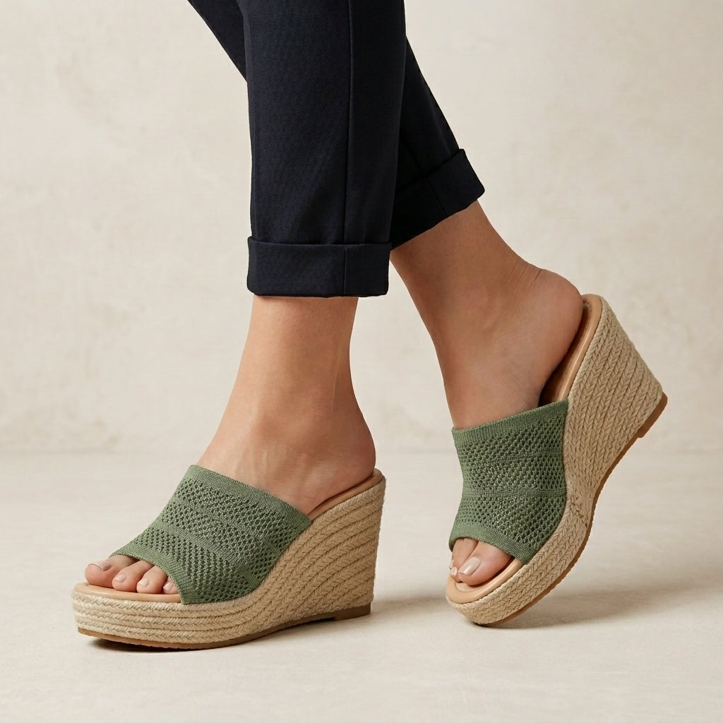 Braided Platform Wedge Slides for Effortless Summer Style