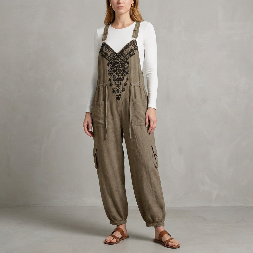 Desert Nomad Embroidered Relaxed Harem Jumpsuit