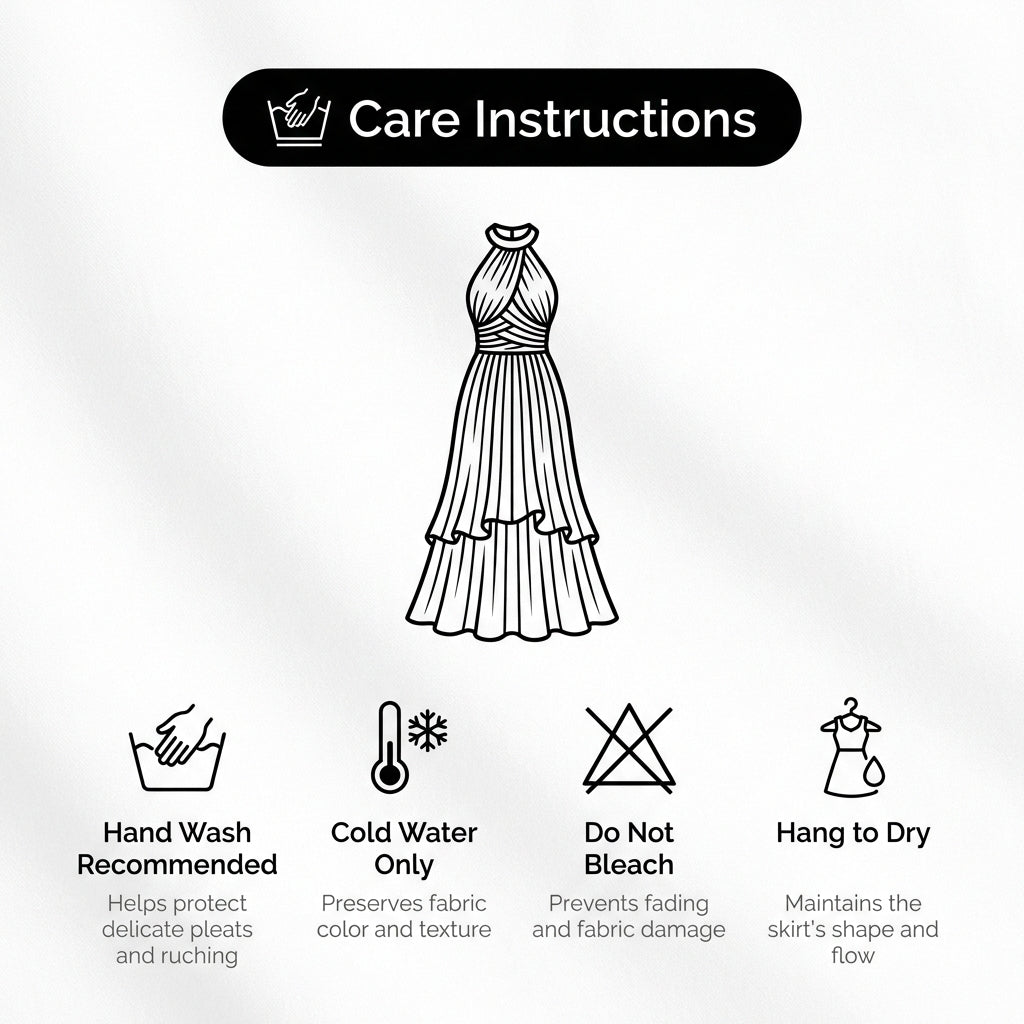 Elegant Pleated Chiffon Maxi Dress with Wrap V-Neck and Flutter Sleeves