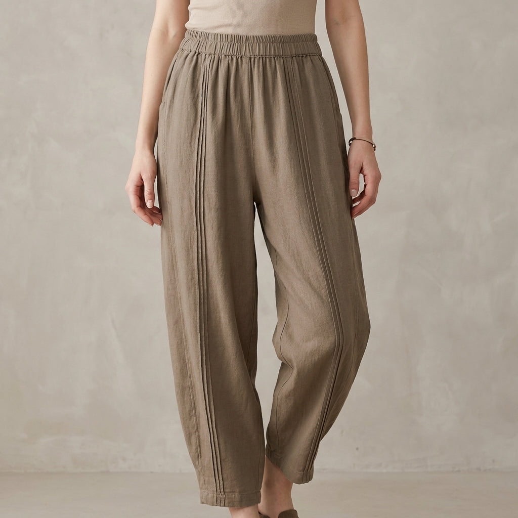 Effortless Harem Trousers with Relaxed Tapered Silhouette