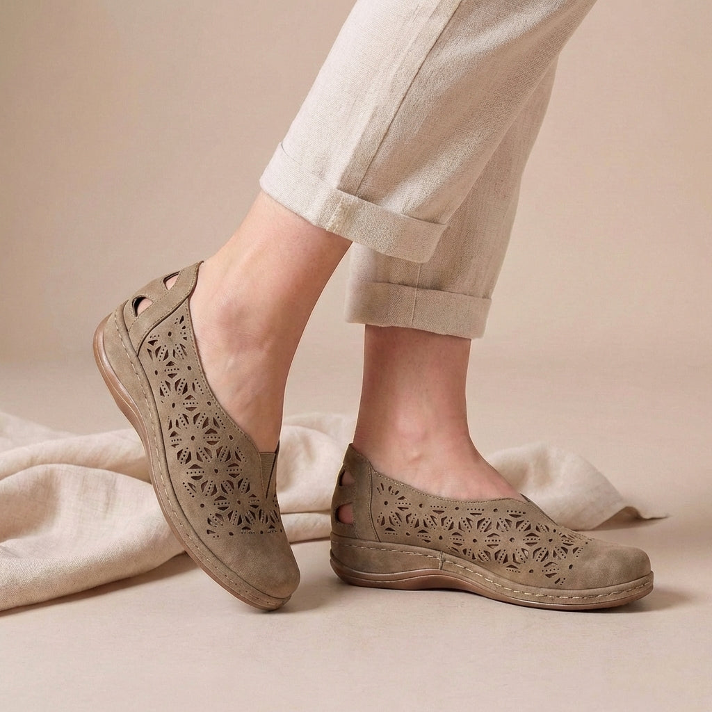 Breathable Cutout Comfort Flats for Effortless Summer Days