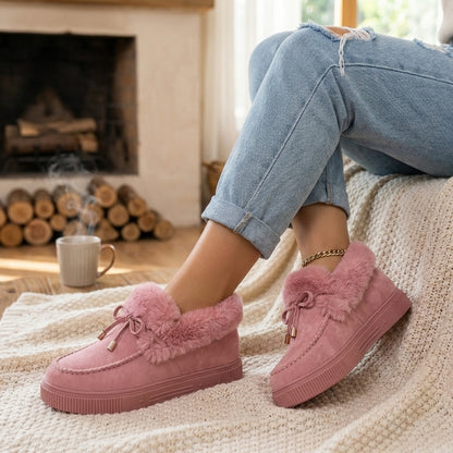 Ankle Boots with Luxe Faux Fur Trim and Moccasin Detailing