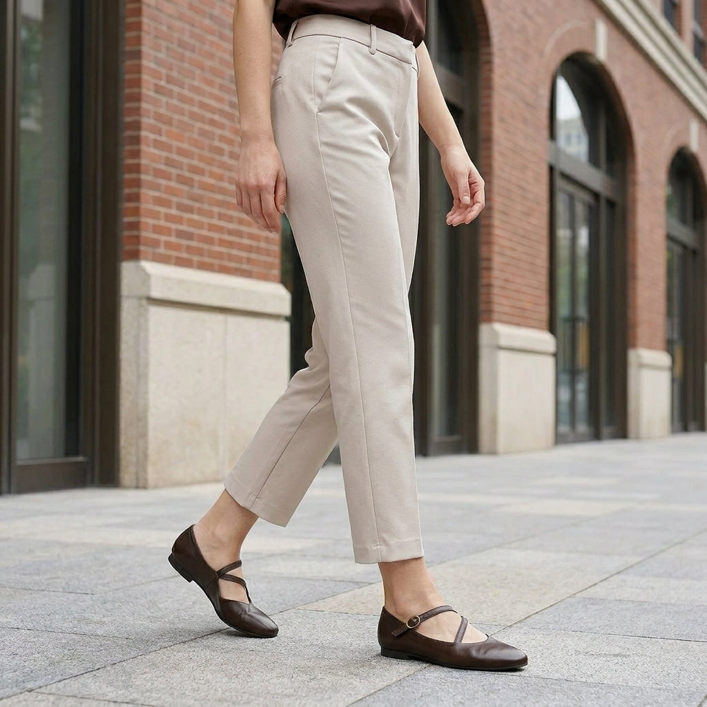 Classic Cross-Strap Mary Jane Ballet Flats
