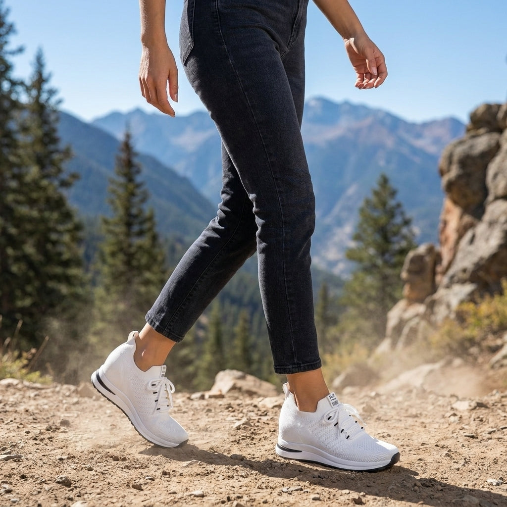 Elevated Comfort Wedge Knit Sneakers for Everyday Style