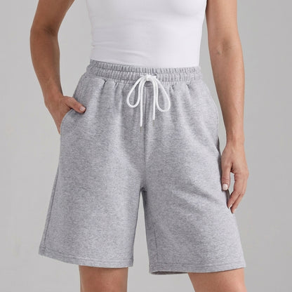Relaxed Drawstring Knee-Length Shorts