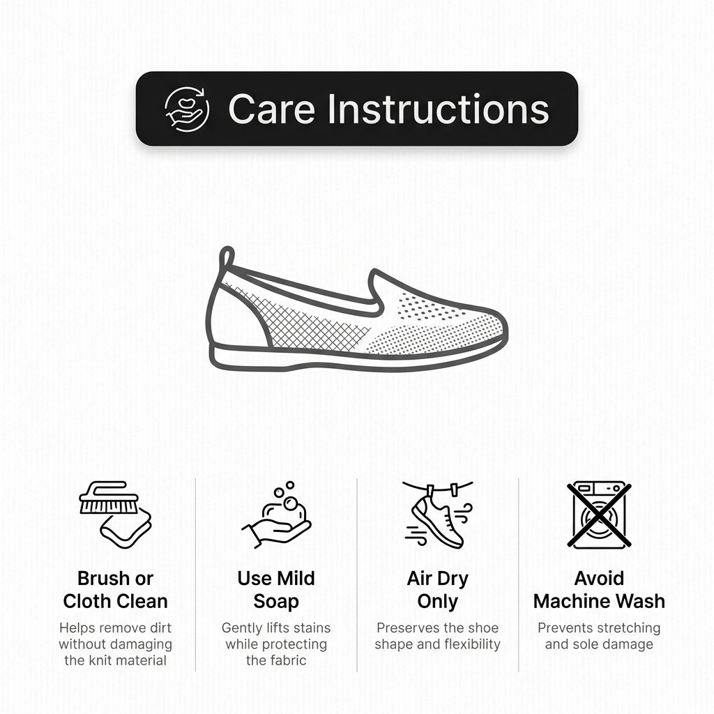Breathable Knit Slip-On Flats with Elastic Mary Jane Strap