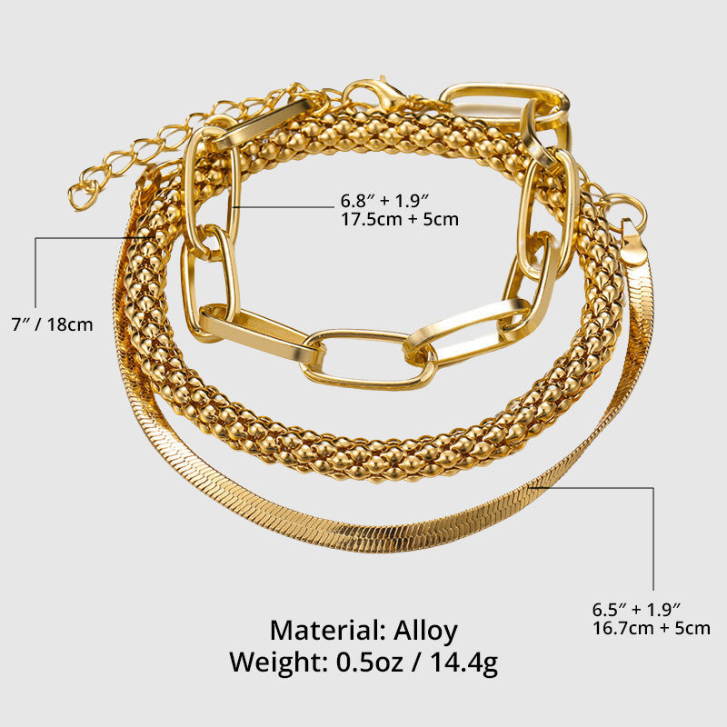 Women's Chain Bracelet - Thick Link Design - Elegant & Modern - Versatile Fashion Accessory