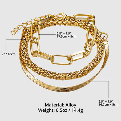 Women's Chain Bracelet - Thick Link Design - Elegant & Modern - Versatile Fashion Accessory
