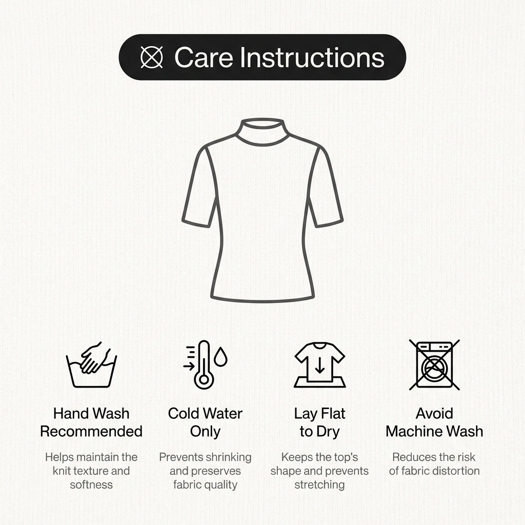 Essential Short-Sleeve Mock Neck Knit Top
