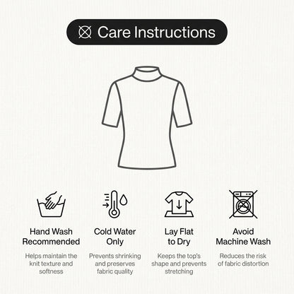 Essential Short-Sleeve Mock Neck Knit Top