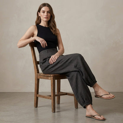 Relaxed Balloon Trousers with Effortless Wide Leg Silhouette