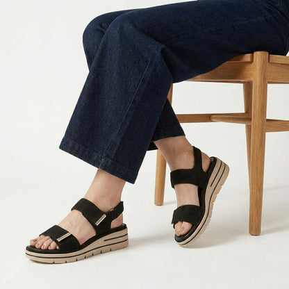 Elevated Comfort Platform Sandals with Adjustable Slingback Strap