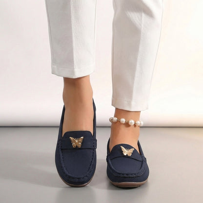 Elegant Slip-On Loafers with Signature Embellished Detail