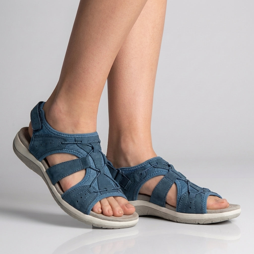 Orthopedic Sandals with Adjustable Straps and Cut-Out Design