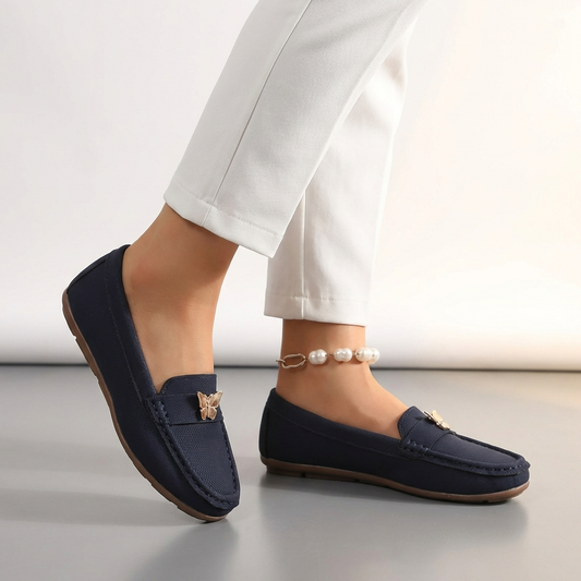 Elegant Slip-On Loafers with Signature Embellished Detail