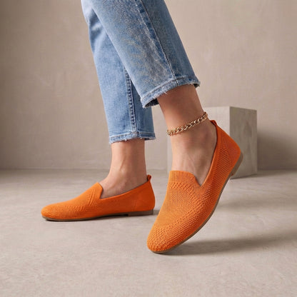 Lightweight Breathable Knit Slip-On Flats for Effortless Summer Strolls