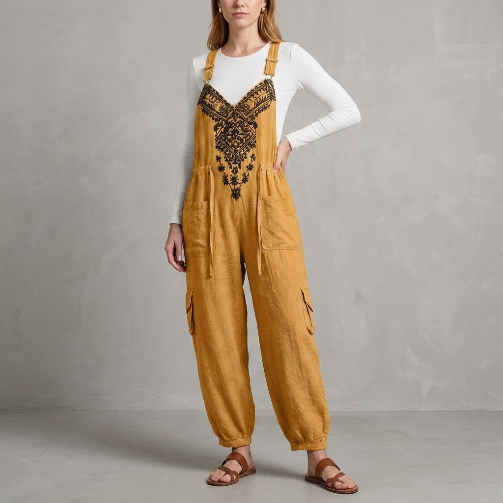 Desert Nomad Embroidered Relaxed Harem Jumpsuit