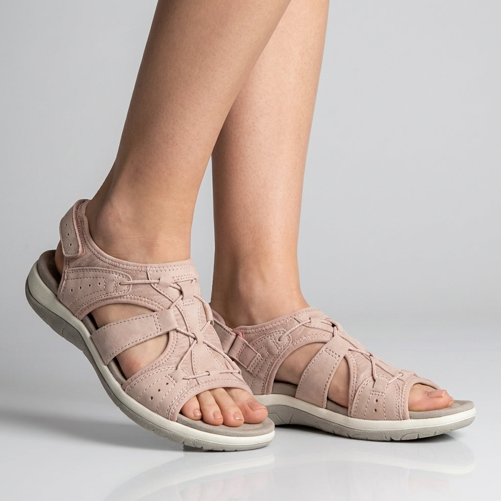 Orthopedic Sandals with Adjustable Straps and Cut-Out Design