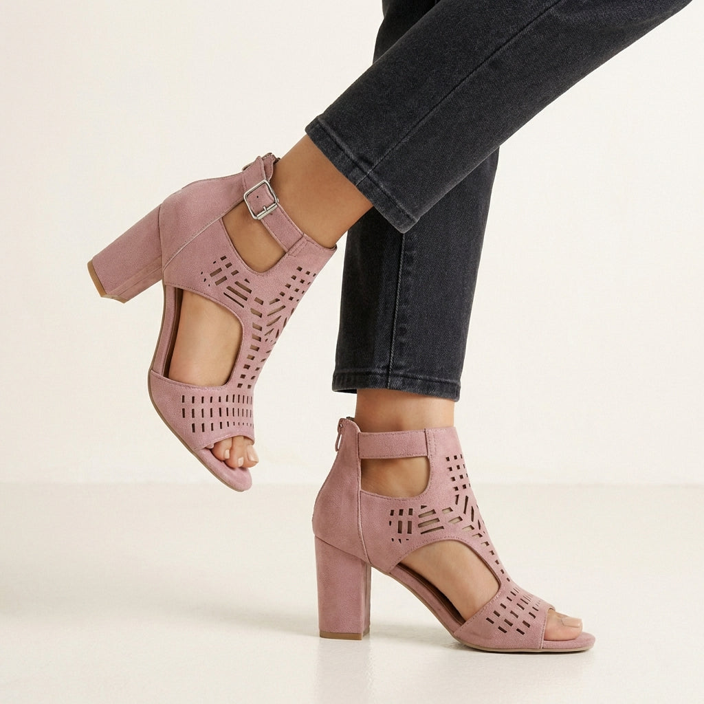 Breezy Cut-Out Block Heel Sandal