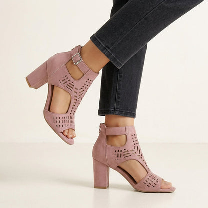 Breezy Cut-Out Block Heel Sandal
