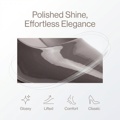 Elegant Glossy Medium Heel Pumps for Sophisticated Occasions