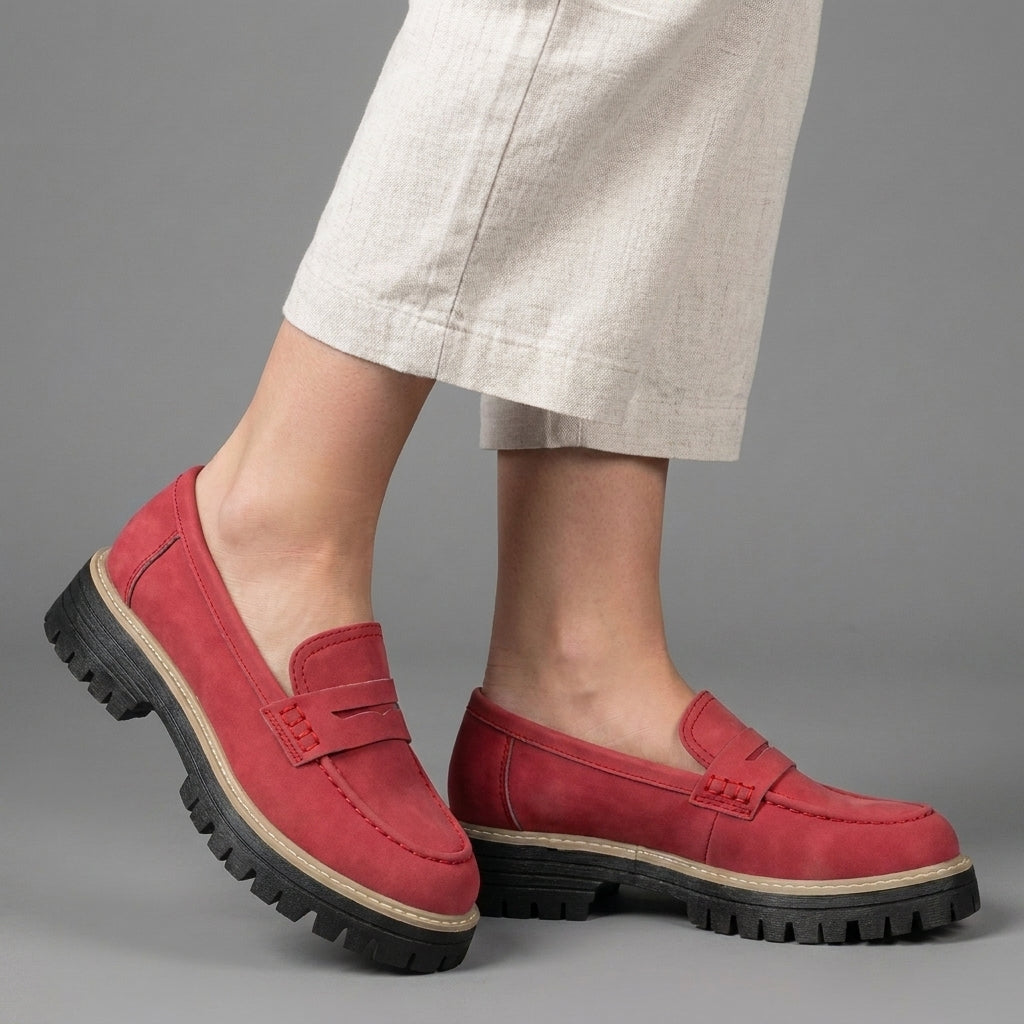 Classic Penny Loafers with Chunky Sole for Everyday Style