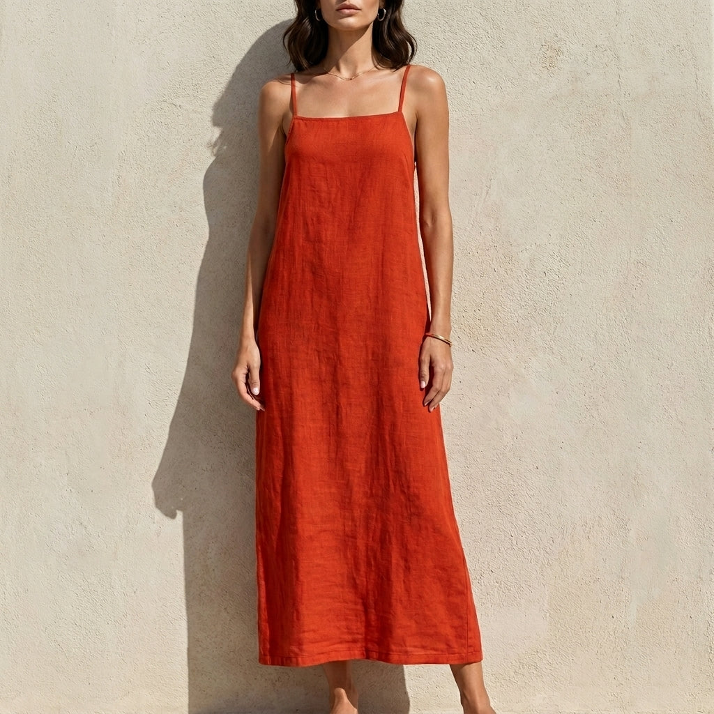 Minimalist Sleeveless Maxi Dress with Effortless Flow