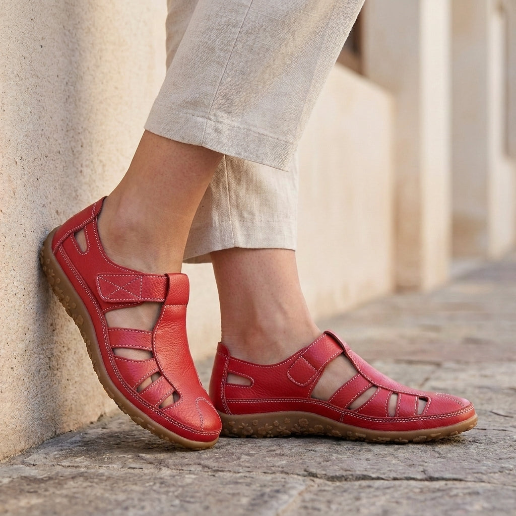 Orthopedic Cutout Sandals with Lightweight All-Day Walking Comfort