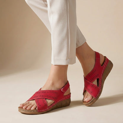Coastal Breeze Cutout Slingback Comfort Sandals