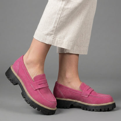 Classic Penny Loafers with Chunky Sole for Everyday Style