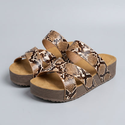 Elevated Platform Sandals with Braided Straps and Wedge Heel