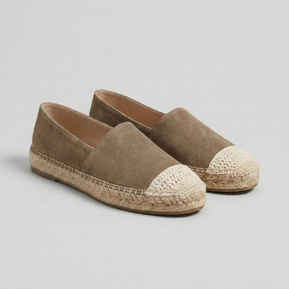 Retro-Inspired Soft-Touch Slip-On Loafers with Braided Midsole and Contrast Stitching