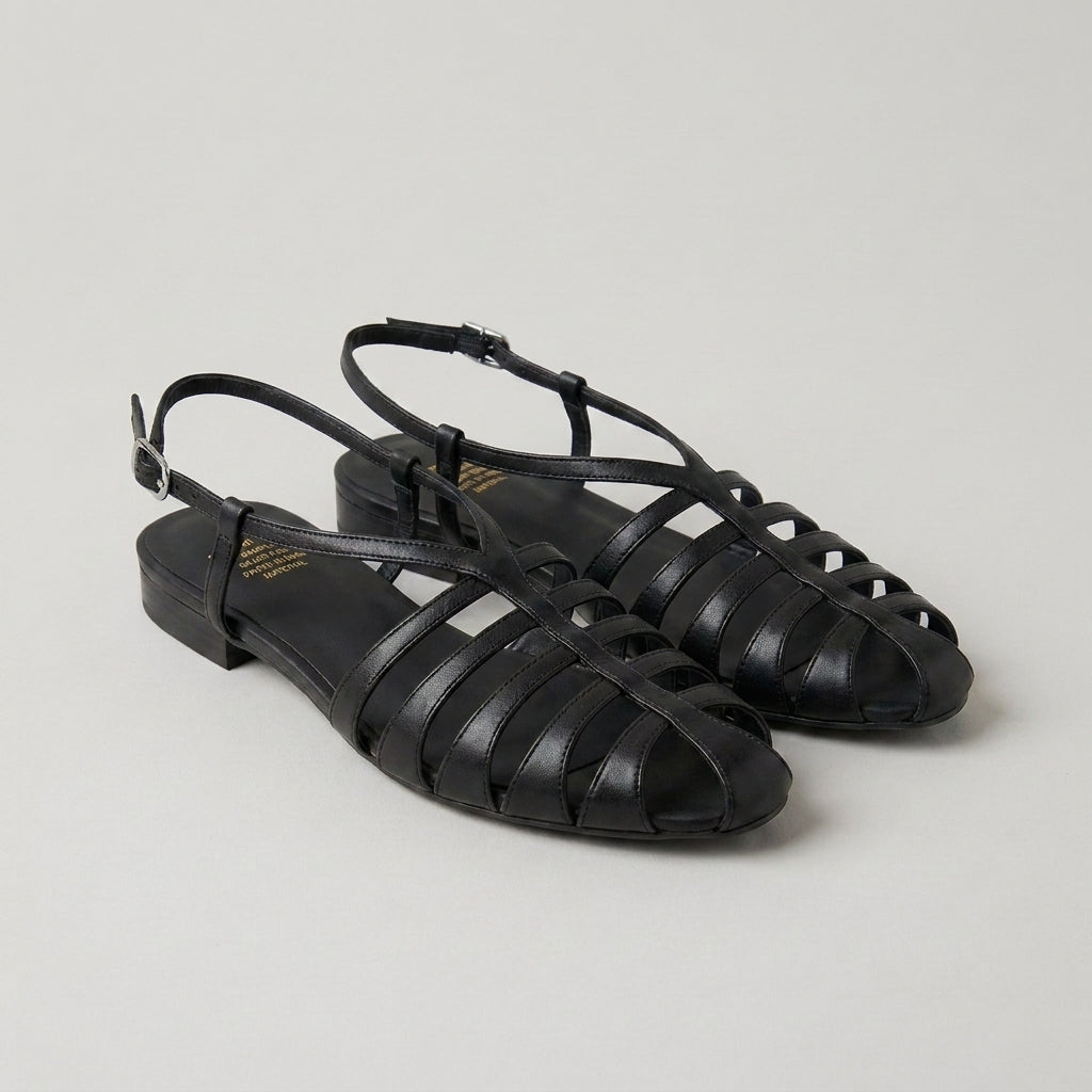Soft-Touch Multi-Strap Roman Sandals with Adjustable Slingback Closure
