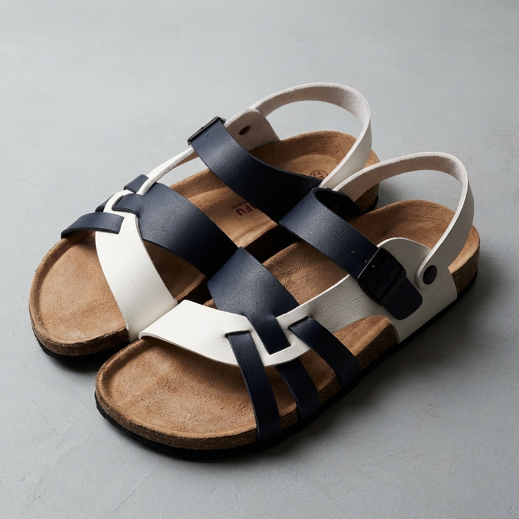 Elegant Multi-Strap Women's Sandals with Adjustable Ankle Strap