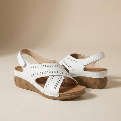 Coastal Breeze Cutout Slingback Comfort Sandals