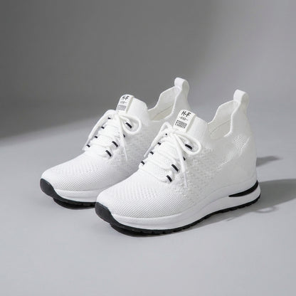 Elevated Comfort Wedge Knit Sneakers for Everyday Style