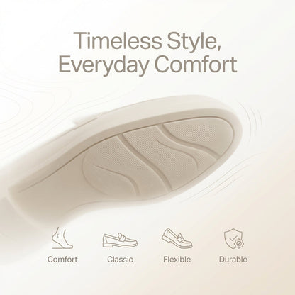 Sophisticated Slip-On Loafers with Signature Buckle and Platform Sole