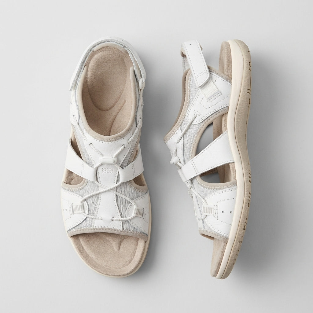 Orthopedic Sandals with Adjustable Straps and Cut-Out Design