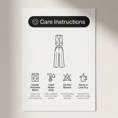 Tailored Linen-Texture Vest and Wide-Leg Trouser Co-ord Set