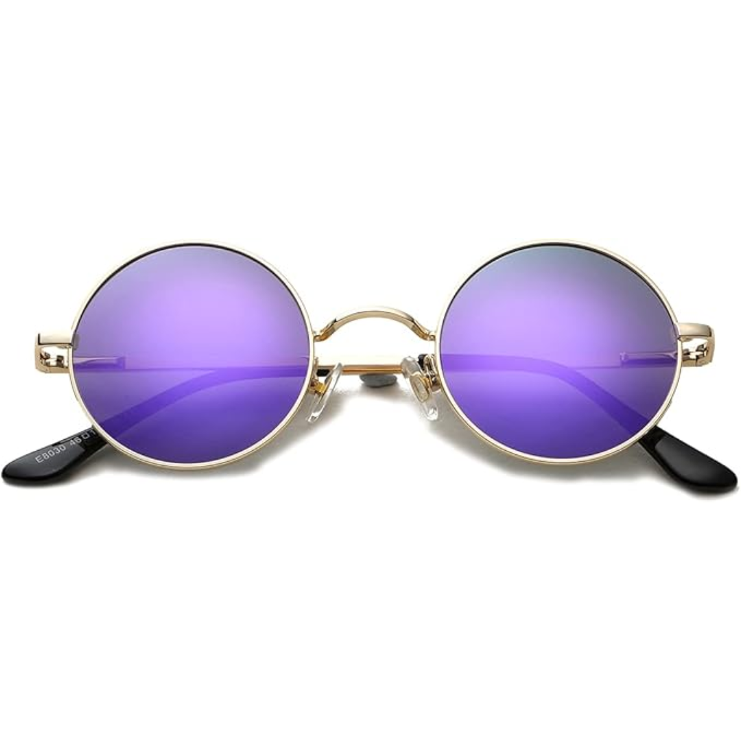 Minimalist Round Polarized Sunglasses with Sleek Metallic Frame
