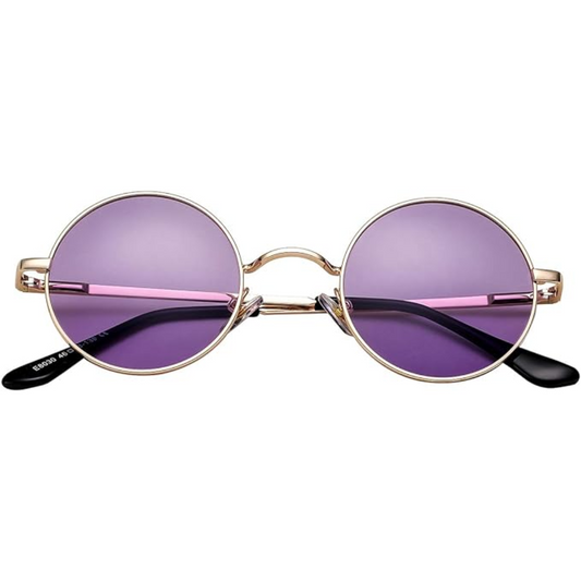 Minimalist Round Polarized Sunglasses with Sleek Metallic Frame