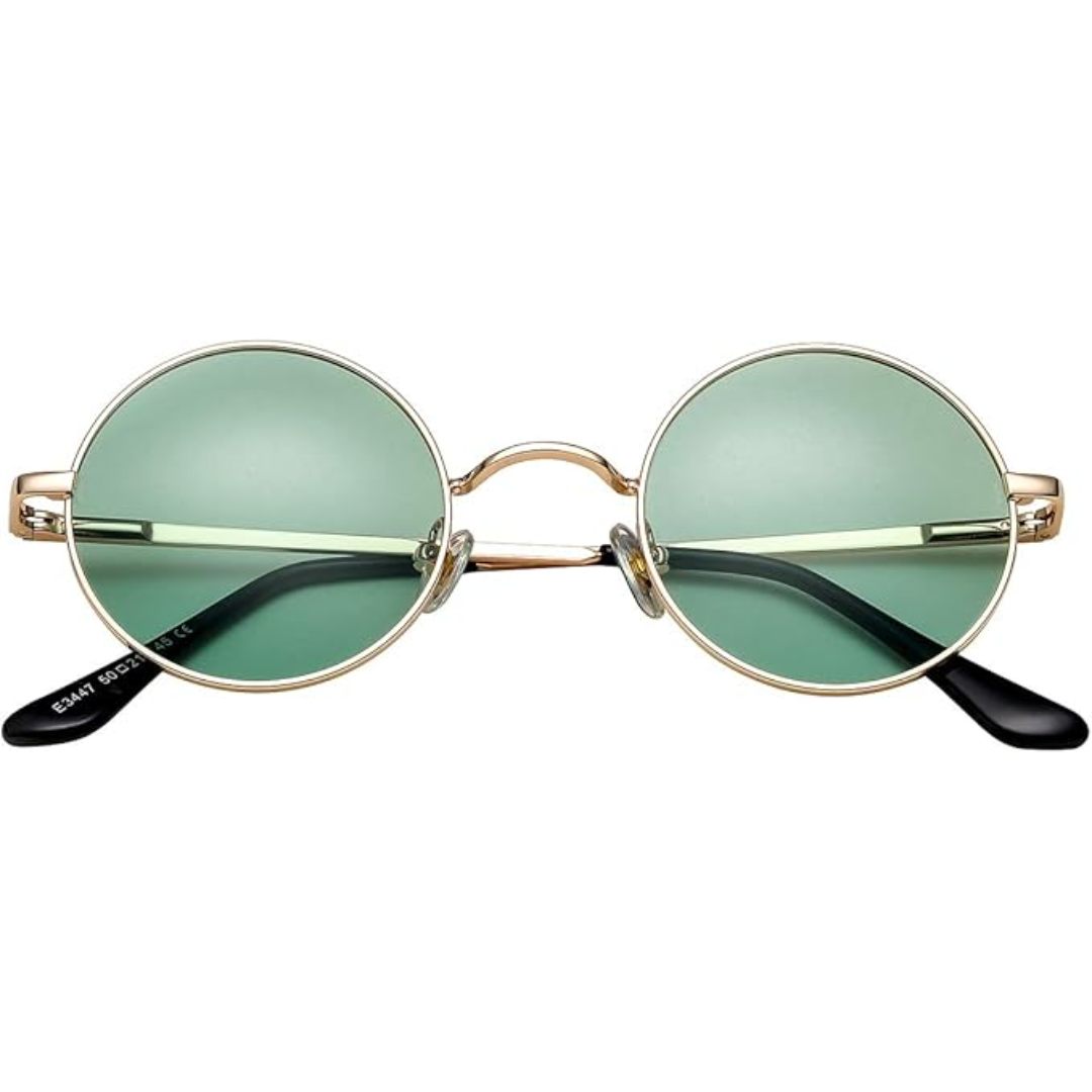 Minimalist Round Polarized Sunglasses with Sleek Metallic Frame